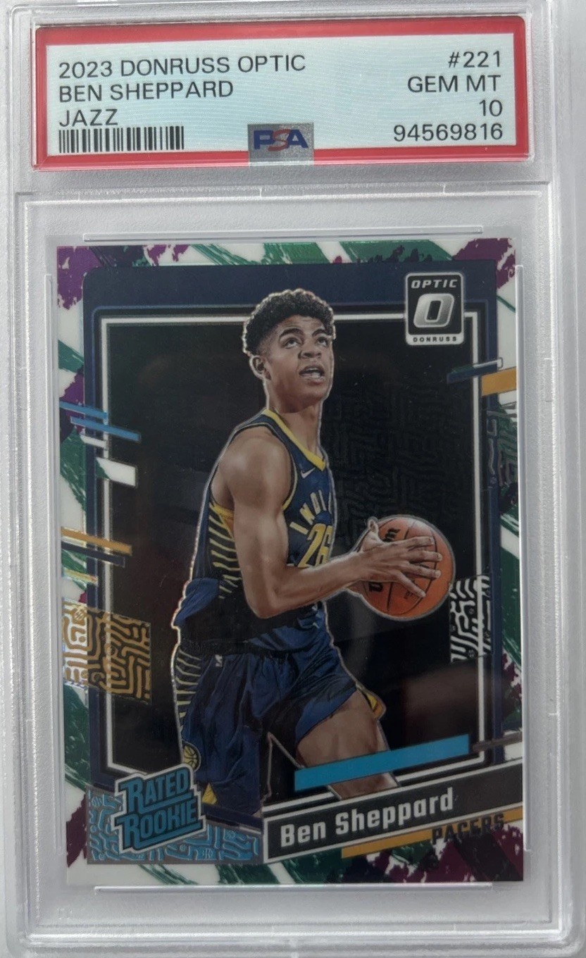 2023-24 Panini Donruss Optic - Rated Rookie Ben Sheppard #221 Jazz Prizm (RC)