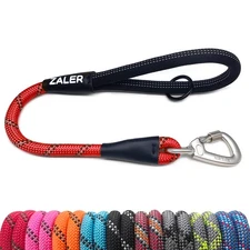 18-Inch Red Rope Short Dog Leash Reflective Traffic Lead for Large Dogs