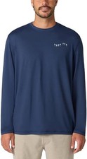 NWT Men  s Hang Ten Long Sleeve Sun Tee Shirt Blue Medium UPF 50 