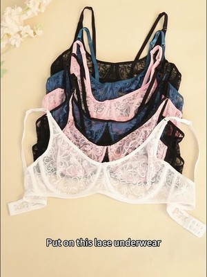 Adult Men Bras Lace Bra Underwire Lift Up Brassiere Crossdressers Sexy  Lingerie | eBay