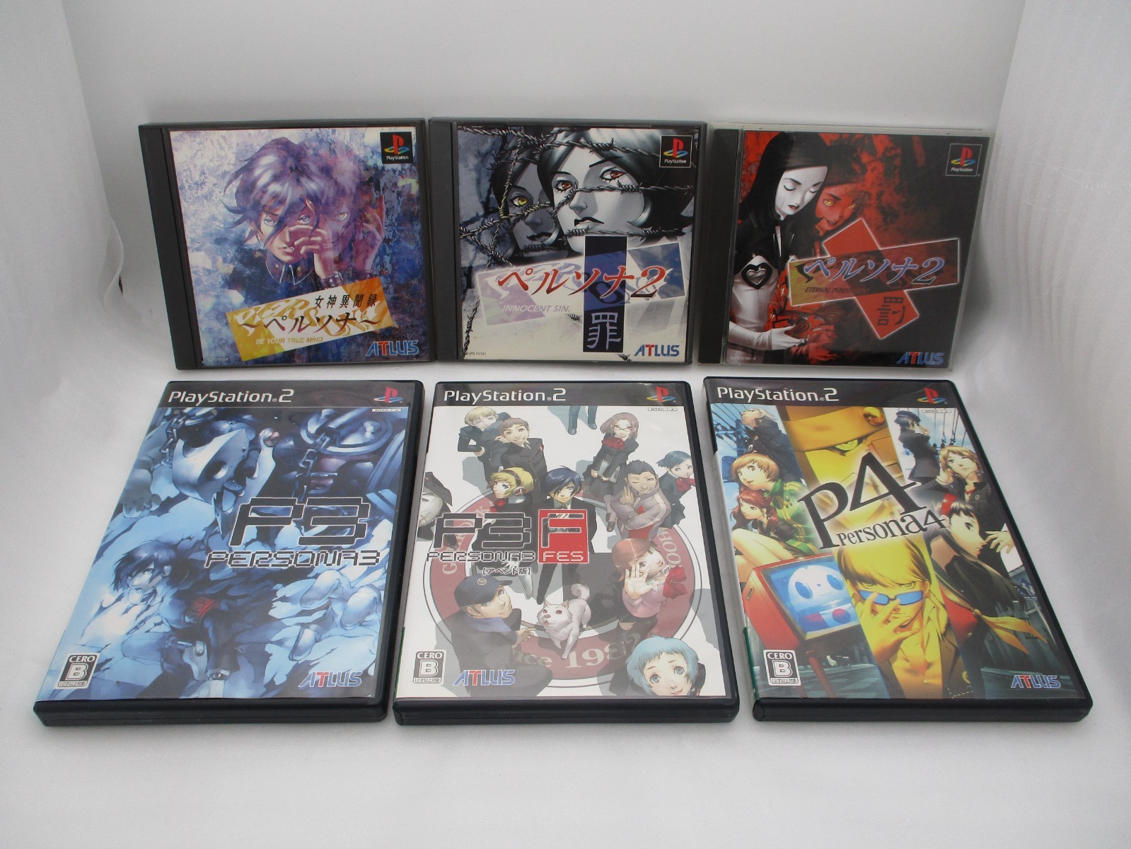 PS1 Persona 1 2 Tsumi & Batsu , PS2 Persona 3 4 P3 Fes Append Ver. 6Games Japon