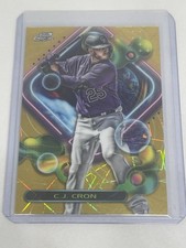 2023 Topps Cosmic Chrome C.J. Cron Base Gold Interstellar Refractor 36/50