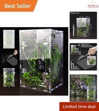 Acrylic Insect Enclosure Large Reptile Tank for Spiders Frogs Invertebrates
