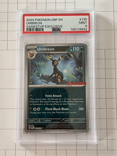 Pokémon TCG Umbreon 130/197 GameStop Exclusive - PSA 9