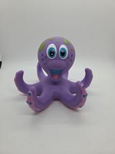 Nuby Purple Octopus Hoopla Floating Interactive Bath Toy - No Tossing Rings