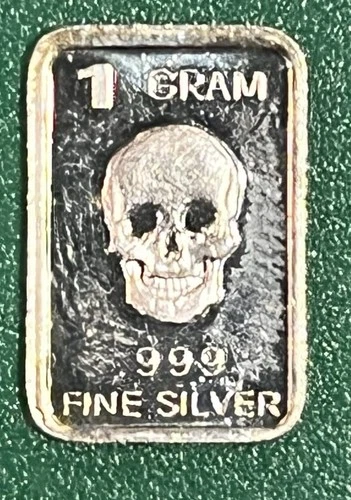 1 gram  of 99.9% Fine Silver  Mini  Bar.