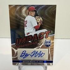 Brycen Mautz 2023 Panini Elite Extra Edition Impact Impressions Auto St. Louis