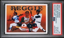 Reggie Jackson 1990 UD Heroes Checklist Signatures Auto #9 /2500 PSA 6/10