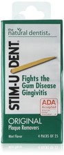 Stim-U-Dent Plaque Removers Mint 100 Each 100 Count Pack of 6 , Green