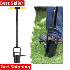 Bulb Planter Tool Long Handle, Serrated Base Gardening Bulb Transplanter with...