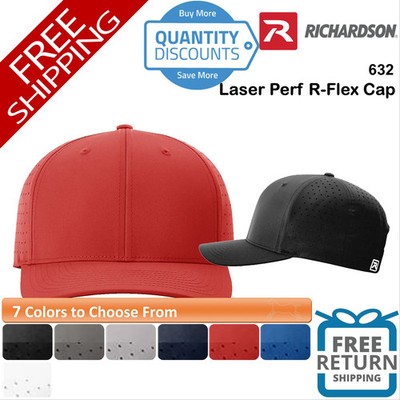   Richardson Men Laser Perf R-Flex Cap hat six-panel, mid pro profile 632