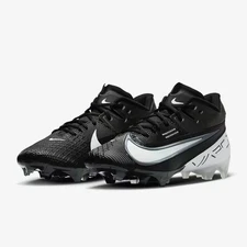 Nike Vapor Edge Elite 360 Football Cleats Black White Mens 14