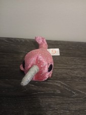 Ty Beanie Babies Nelly The Pink Silver Narwharl Teeny