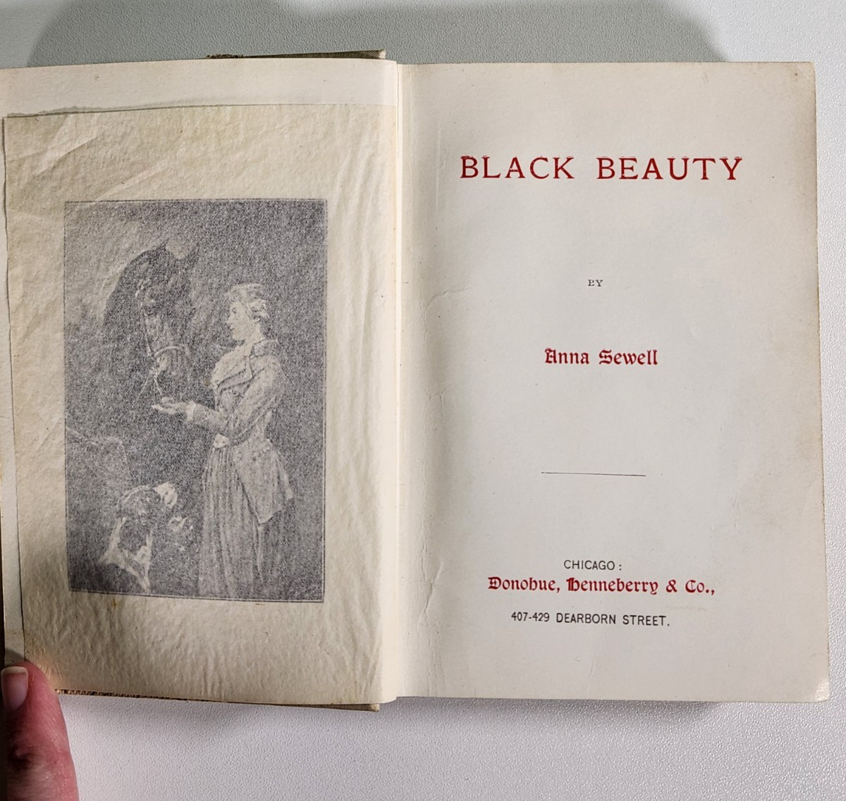 Black Beauty by Anna Sewell 1899 Donohue, Henneberry & Co Antique Classic Novel