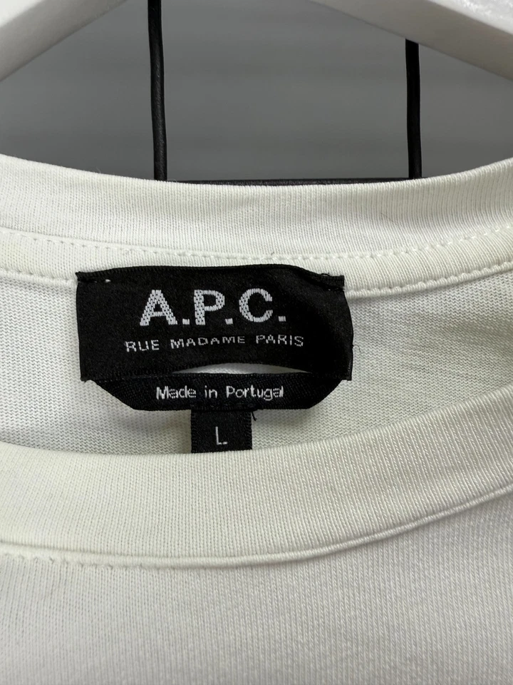A.P.C. logo-print cotton t-shirt men's size L Duties Paid (USA) - Image 3 of 4