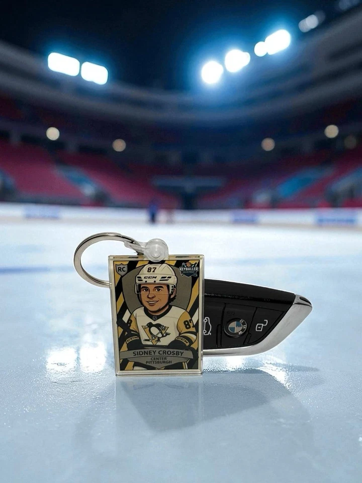 Sidney Crosby Penguins Pittsburgh #87 NHL Hockey Tarjeta de Novato Llavero Regalo Fanático Foto 2 de 3