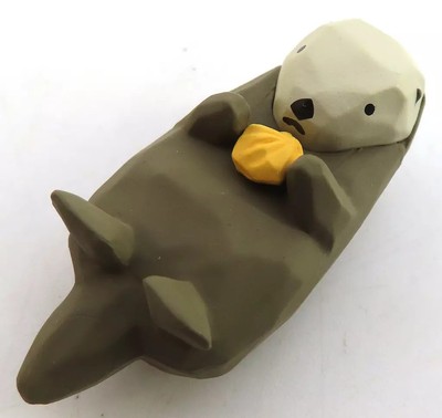Mini Figur Seeotter ''Seiji Kawasaki's Holz geschnitzt Tier Maskottchen Figure...