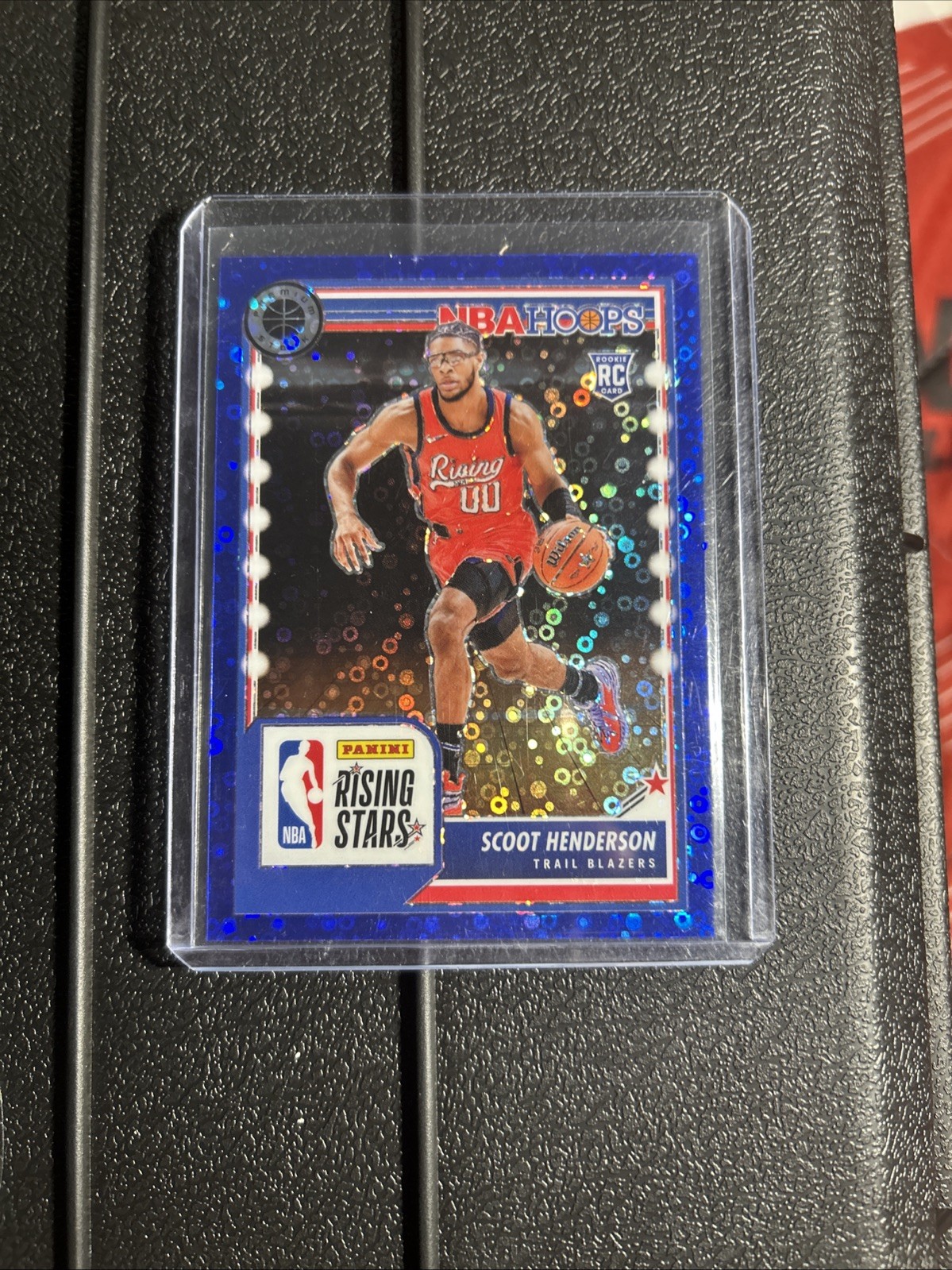 2023-24 NBA Hoops Premium Stock  Scoot Henderson #280 Blue Disco Prizm /99 (RC)