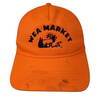 Wea Market Meeteetse, WY Snapback 5 Panel Cap Orange One Size Embroidered Otto
