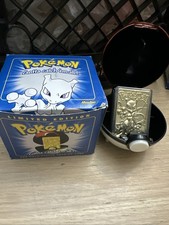 Vintage 1999 Burger King Mewtwo Pokemon 23K Gold Plated Card and Pokeball