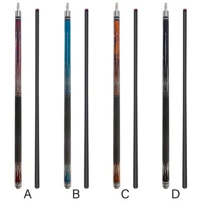 58'' Carbon Fiber Pool Cue Stick with Screw-in Extension & Leather Case Cue