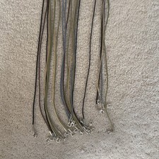 Assorted Multicolor Jewelry Making Cord Lot with Metal Clasps for Craft Projects