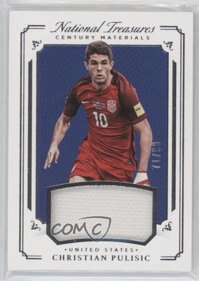 2018 Panini National Treasures Century Materials 71/99 Christian Pulisic 0c3