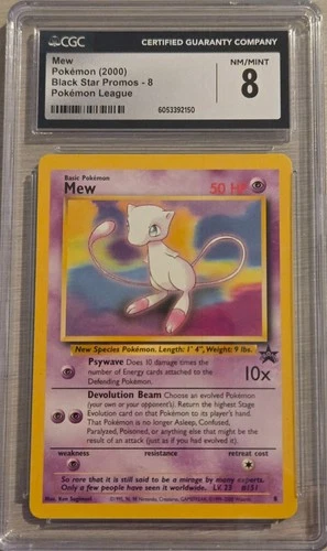 2000 Pokémon Black Star Promo #8 Mew CGC 8 NM/Mint WOTC