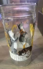 Vintage 80s Anchor Hocking Cats on a Fence Tumbler  Glass 16 oz 6'' Tall (12/29)