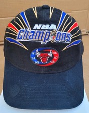 Chicago Bulls 1998 NBA Champions Hook/loop vintage starter Cap Hat