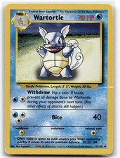 Wartortle 42/102 Uncommon Base Set Unlimited Pokemon HP on eBay