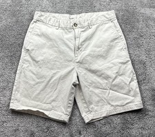 Old Navy Shorts Mens 36 Beige Chino Cotton Blend Spandex Slim Pockets 10 Inseam