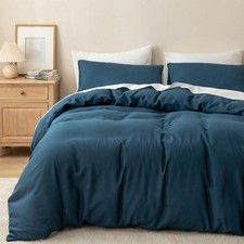 Egyptian Cotton Duvet Cover Set Queen, Ultra Soft and Breathable Comforter Co...