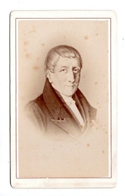 CdV Foto Bernhard Gottlieb Denzel (1773 1838) Pädagoge, Esslingen, Albumin