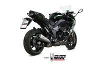 SchalldäMpfer Mivv Delta Race Edelstahl GebüRstet/Kohlefaser - Kawasaki Ninja