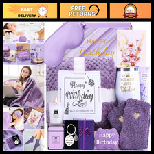 Unique Spa Birthday Gift Basket for Women - Relaxing Care Package w/ Blanket, Id