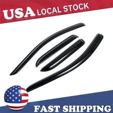 Rain Guards Fits For Dodge Ram 1500 2002-2009 JDM Black 4x 4pcs Tape-on