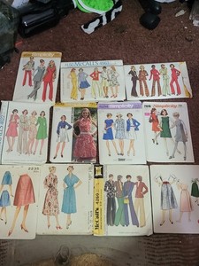 Vtg Lot 11 Patterns & Butterick McCalls, Simplicity Sizes 14, 16, 18 & W 25, 26