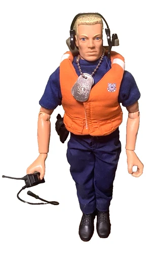 VTG GI Joe U.S. Coast Guard Kenner Anniversary Ed 1999 Walkie Gun Headset Tags
