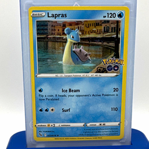 The Pokémon Company Lapras 023/078 Pokémon GO Holo Rare English 120HP Surf