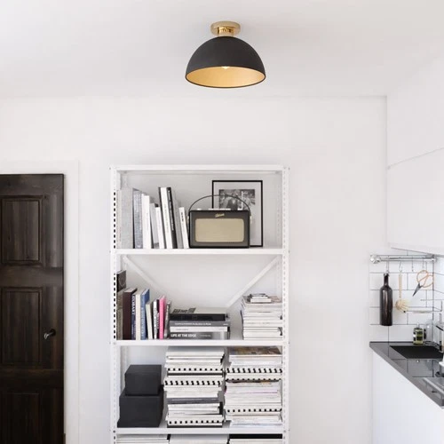 Vaxcel Lighting C0305 Devon 13"W Semi-Flush Ceiling Fixture - Glossy White / - Picture 9 of 12