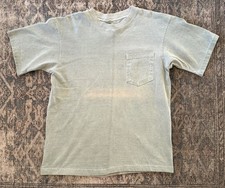 Vintage J. Peterman Co T Shirt Mens SZ S Stone Wash Made In USA Sage Heavyweight