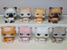 Littlest Pet Shop ~ Lot 8 PERSIAN CATS Hasbro Auth 15 22 60 129 153 263 460 490