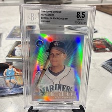 2000 Topps Chrome Refractor Alex Rodriguez Magic Moments BGS 8.5 Mariners
