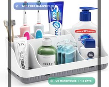Bathroom Counter Organizer - 7 Slot Toothbrush Holder Vanity Storage
