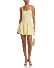 BLANKNYC Yellow Linen Blend Bubble Dress MSRP $98