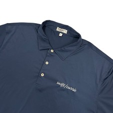 Peter Millar Summer Comfort Polo Shirt Mens XL Navy Blue Golf Performance