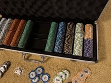 14g Las Vegas Poker Chips Set 500 Ultimate Poker Chips In Aluminium Box With Key