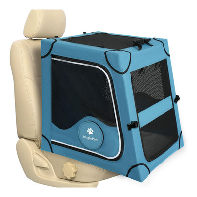 Snagle Paw Faltbare Hundebox 63x48x53cm Metallrahmen Blau Kratzfest Outdoor