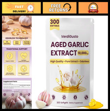 Aged Garlic Extract Softgels 10000mg  300 Count  High-Potency Antioxidant  Co